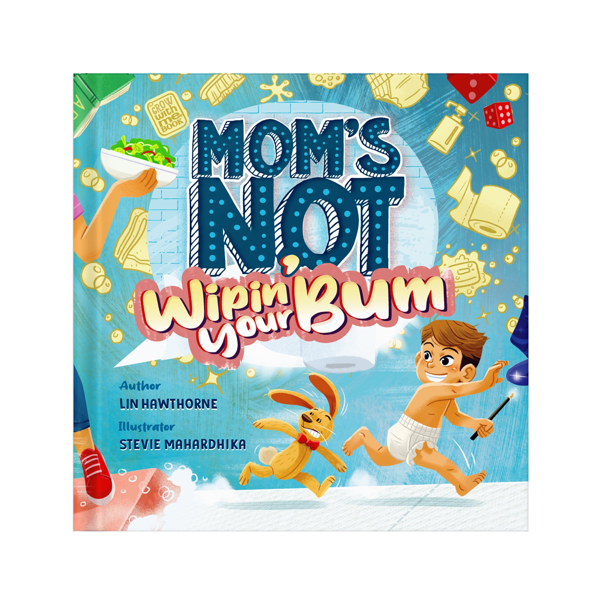 Mom's Not Wipin' Your Bum [hardcover] book comes with this bundle and makes a great birthday gift for kids ages 1 and up